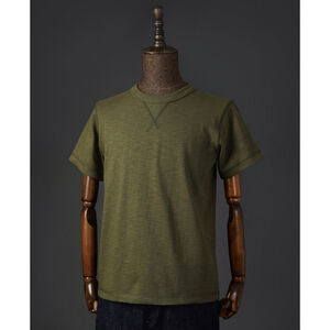 10.5 oz US Cotton Tubular Gusset T-Shirt Green S Non Stock 🇺🇸shipp